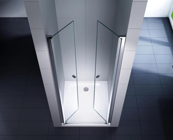 Glas Concept 24 - Nischentür - Nischendusche - Pendeltür - Hebe/Senkmechanismus - 6mm ESG - Variation (75x195cm)